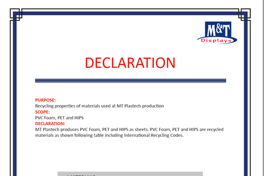 Сертификат вторичной переработки группы пластиков