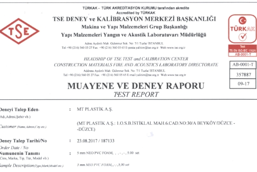 Тесты вспененного ПВХ